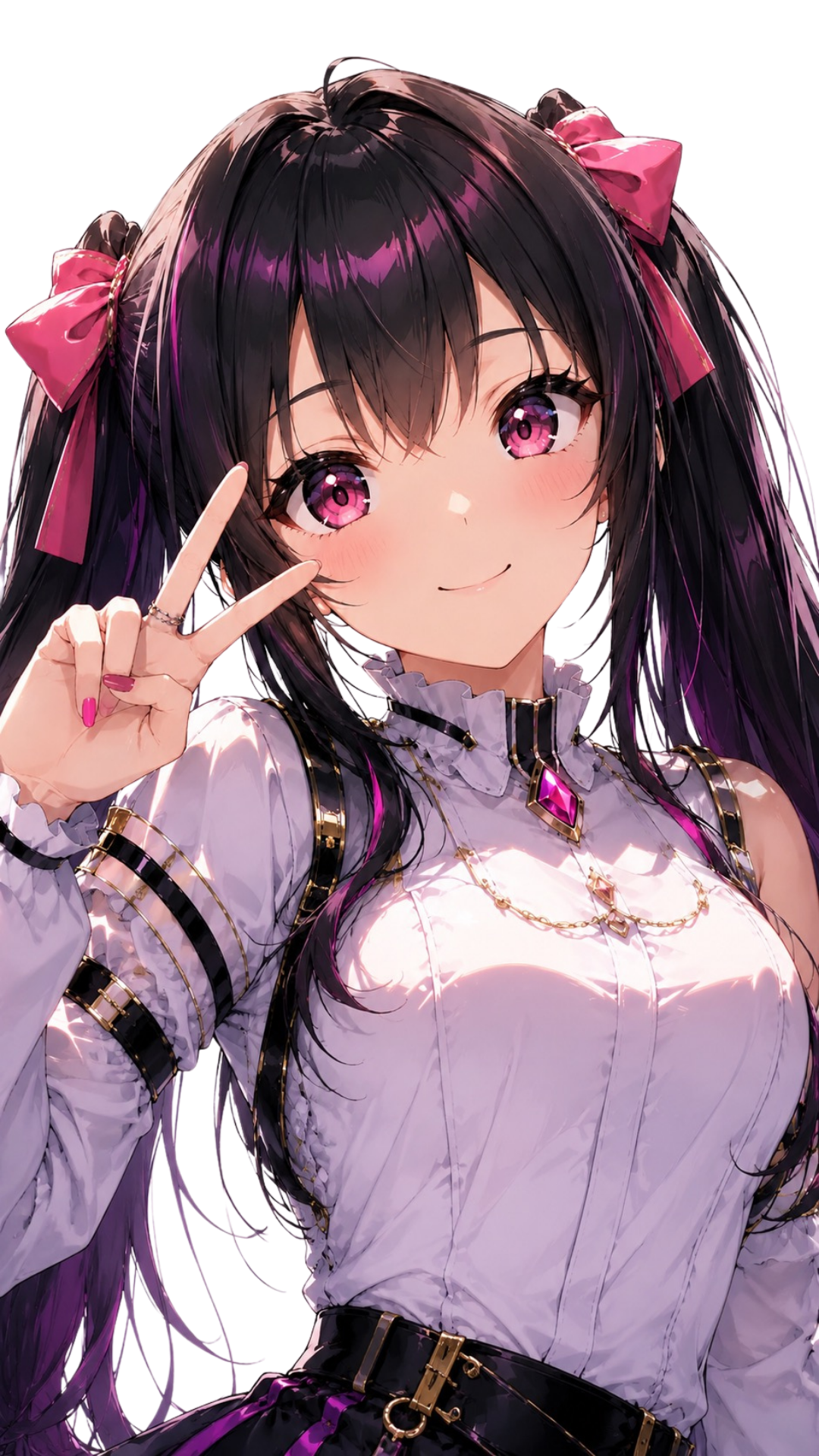 PoPi smiling and making a peace sign